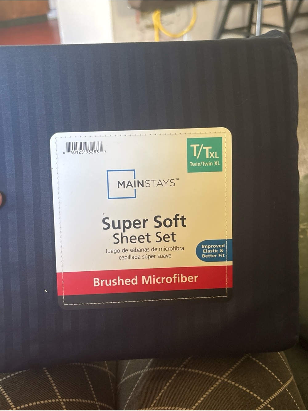 Mainstays Brushed Microfiber Sheet Set - Navy Blue